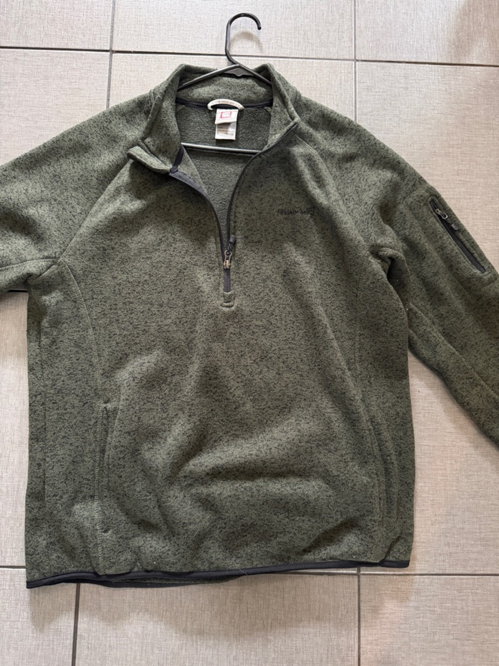 Avalanche Olive Green Half-Zip Fleece Pullover